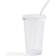 Dunelm Ribbed Glass Straw Travel Mug 38cl