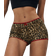 Shein Women Lace Contrast Trim Decorative Hem Leopard Print Low Waist Shorts