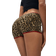 Shein Women Lace Contrast Trim Decorative Hem Leopard Print Low Waist Shorts