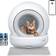 Greesum Self Cleaning Automatic Cat Litter Box with Mat and 2 Roll Garbage Bags White