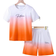 Shein pcs Teen Boys Casual TieDye Design Personalized Letter Printed Short Sleeve TShirt And Matching Shorts Set Summer