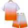Shein pcs Teen Boys Casual TieDye Design Personalized Letter Printed Short Sleeve TShirt And Matching Shorts Set Summer