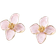 Shein 1pair Colorful Oil Drip Four-Petal Flower Shaped Women's Dopamine Stud Earrings, Suitable For Daily Simple Sweet Vacation Gift Valentines,Mom,Mother,Mother's Day,Gift