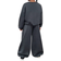 Shein Tween Girl Autumn Oversized Casual Versatile Reflective Printed Pullover Hoodie And Extra WideLeg Drawstring Pocket Sweatpants Set