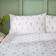 Dunelm Floral Cotton and Pillowcase Set Duvet Cover Green, White (260x220cm)