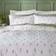 Dunelm Floral Cotton and Pillowcase Set Duvet Cover Green, White (260x220cm)