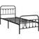 Yaheetech Metal Bed Frame With Vintage Headboard - Black 3' 95x200cm