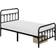 Yaheetech Metal Bed Frame With Vintage Headboard - Black 3' 95x200cm
