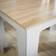 Marlow Home Co. Grey Table Benches Wooden Unit Kitchen Furniture Seats 4 Two Tone Dining Set 110x70cm