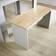 Marlow Home Co. Grey Table Benches Wooden Unit Kitchen Furniture Seats 4 Two Tone Dining Set 110x70cm