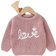 Shein Baby Girl Letter Pattern Drop Shoulder Sweater