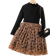 Shein Tween Girl Heart Print Mesh Hem Dress