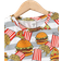 Shein Tween Boy Hamburger Pizza Print Tee & Shorts PJ Set