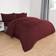 Brentfords Plain and Pillowcase Set Super King Duvet Cover Red (260x220cm)