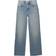Pull&Bear Blå Jeans Med Høj Talje Og Lige Ben I Snavset Vask - Blue Denim