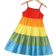 Shein Young Girl Colorblock Ruffle Hem Cami Dress For Summer