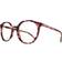 Purple Havana Round Acetate Eyeglasses X-Large