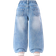 Shein Young Girl Heart Patched Wide Leg Jeans