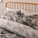 OHS Watercolour Tile Reversible Set Double - Charcoal Duvet Cover Grey (200x200cm)