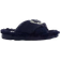 River Island Fluffy Slipper With Embellished Detail - Navy