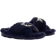 River Island Fluffy Slipper With Embellished Detail - Navy