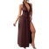 Shein Elegantes, romantisches, sexy Party Kleid mit tiefem V-Ausschnitt, Halterung und hohem Schlitz, A-Linie Damen
