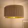 Dunelm Sawyer Pleated Velvet Drum Lamp - Natural Shade ∅ 45cm
