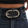 ASOS Hofte- og Taljebælte Til Jeans - Sort/Guldfarvet Spænde