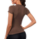 Shein Solid Color Seamless Short Sleeve Sports TShirt