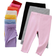 Shein pcsSet Baby Girl Casual Versatile Knitted Elastic Leggings In Solid Colors With Elastic Waistband