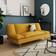 Dunelm Mateo Flatweave Clic Clac Double Bed Ochre Sofa 181cm 3 Seater