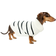 H&M Dame Hvid Ribstrikket Hundetrøje M-40
