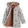 Shein Young Girl Floral Print Hooded Coat - Teddy Lined
