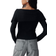 Gina Tricot Rib Knitted Zip Front Cardigan - Black