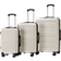 OHS Hard Shell Suitcase set of 3 - Cream
