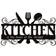 Metal Kitchen Black Wall Decor 13.4x8.3"