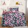 OHS Abstract Neon Leopard Print Set - Duvet Cover Blue, Pink, Black (198.1x137.2cm)
