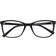 Shiny Black Rectangle Plastic Eyeglasses Online Full Rim Leah Brown Medium