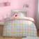 OHS Gingham Check Set Pillowcase Reversible Quilt Bedding Set - Duvet Cover Multicolour (198.1x137.2cm)