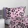 OHS Leopard Reversible Set Duvet Cover White, Pink (200x135cm)