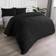 OHS Geometric Seersucker Set King Duvet Cover Black (230x220cm)