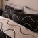 OHS Reversible Waved Lines Print Set Monochrome Duvet Cover White, Black (260x220cm)