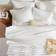 CozyLux California King Seersucker Comforter Set with Sheets 7-Pieces Bed Linen White (259.1x274.3cm)
