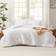 CozyLux California King Seersucker Comforter Set with Sheets 7-Pieces Bed Linen White (259.1x274.3cm)