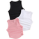 Shein pcs Knitted Solid Color Stand Collar Vest Outfit Set For Tween Girls Short Length