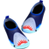 Shein 1pair Boys' Blue Rubber Anti-Slip Shark Design Water Shoes Beach & Breathable Barefoot Shoes & Infant Walking Shoes