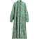 H&M Viscose Shirt Dress - Cream/Green Patterned