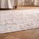 OHS Vintage Print Washable Indoor Carpet Floor Rug 80 x 150 Yellow Natural 80x150cm