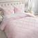 Juicy Couture Kiss Pleat Plush Micromink Comforter Set 3 Piece Bedspread Pink (228.6x228.6cm)