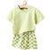 Shein Baby Boy Casual Solid Tee Checker Print Shorts For Summer